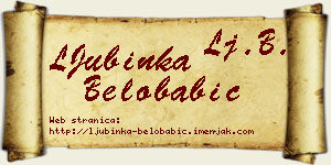 LJubinka Belobabić vizit kartica